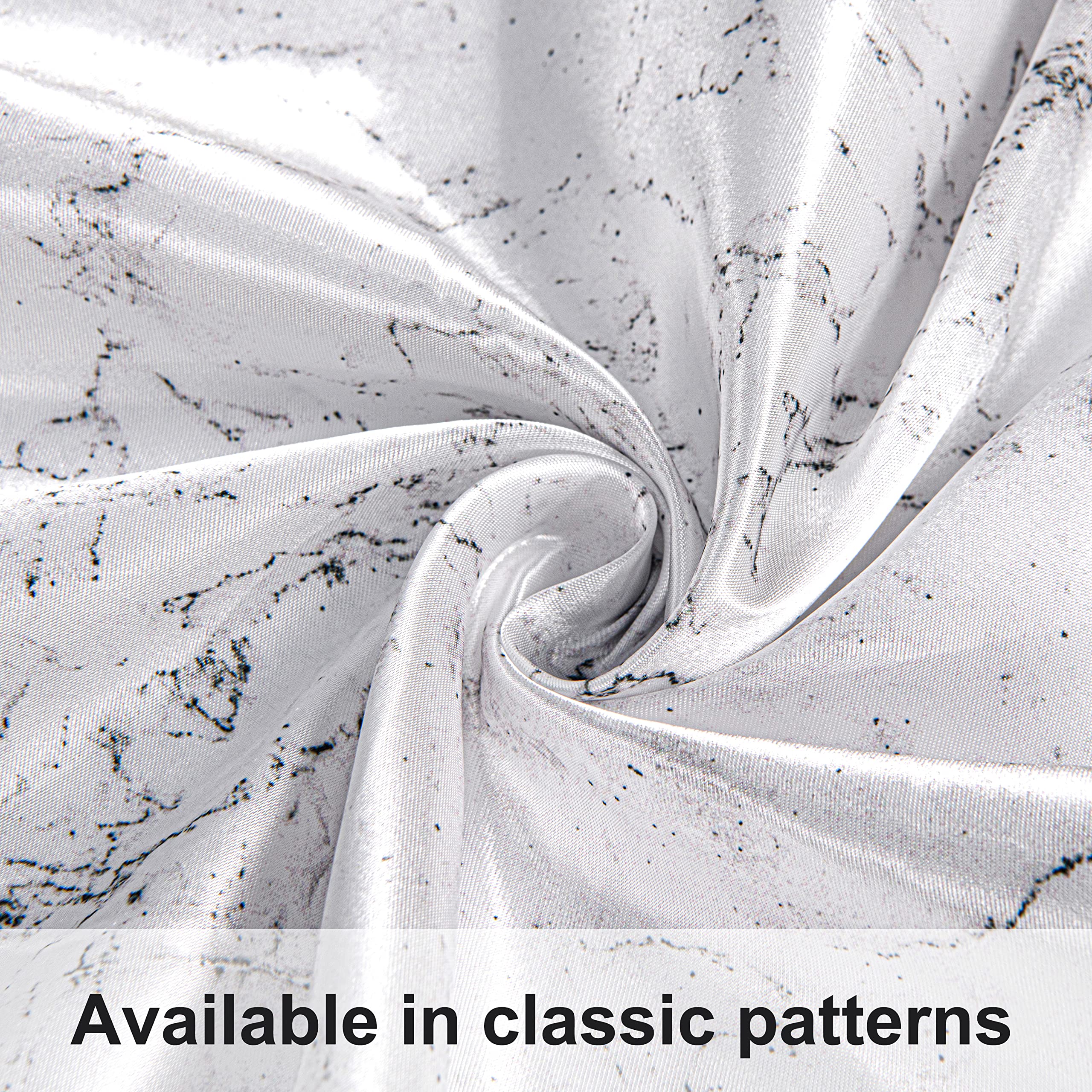 Ntbay 2 Pack Satin Queen Pillowcases For Hair And Skin, Luxurious And Silky Marbling Printed Pillow Cases With Envelope Closure, 20X30 Inches, White